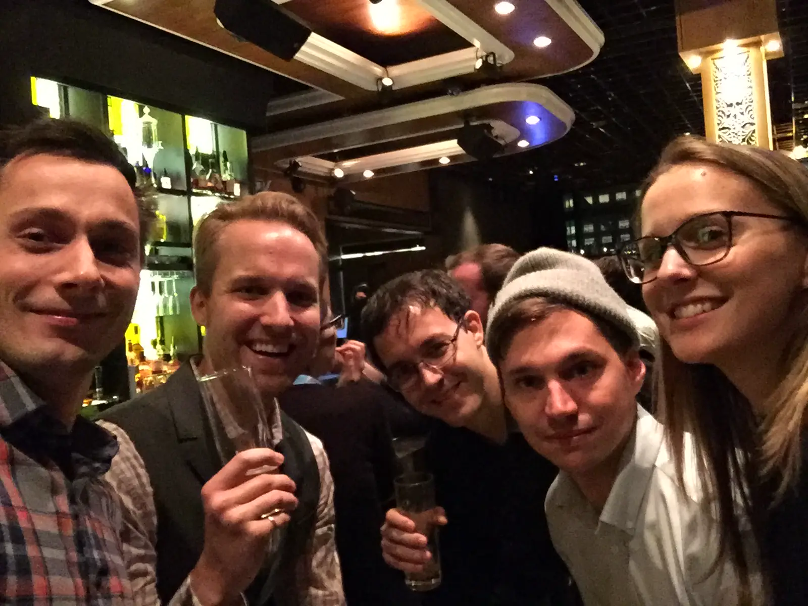 Maxime with colleagues during the Deloitte years